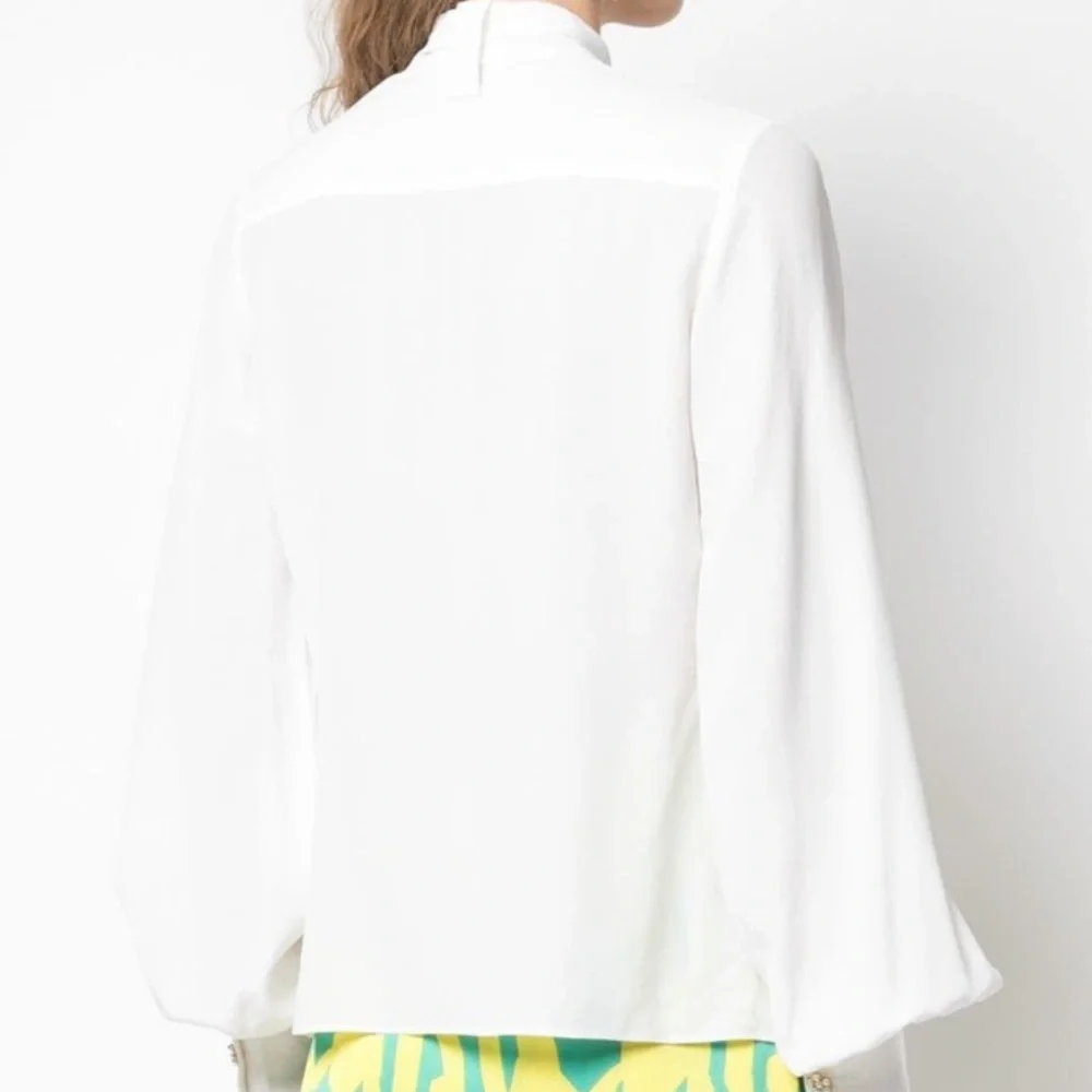 NWT Alexis Silk Blouse (M) - Picture 9 of 10
